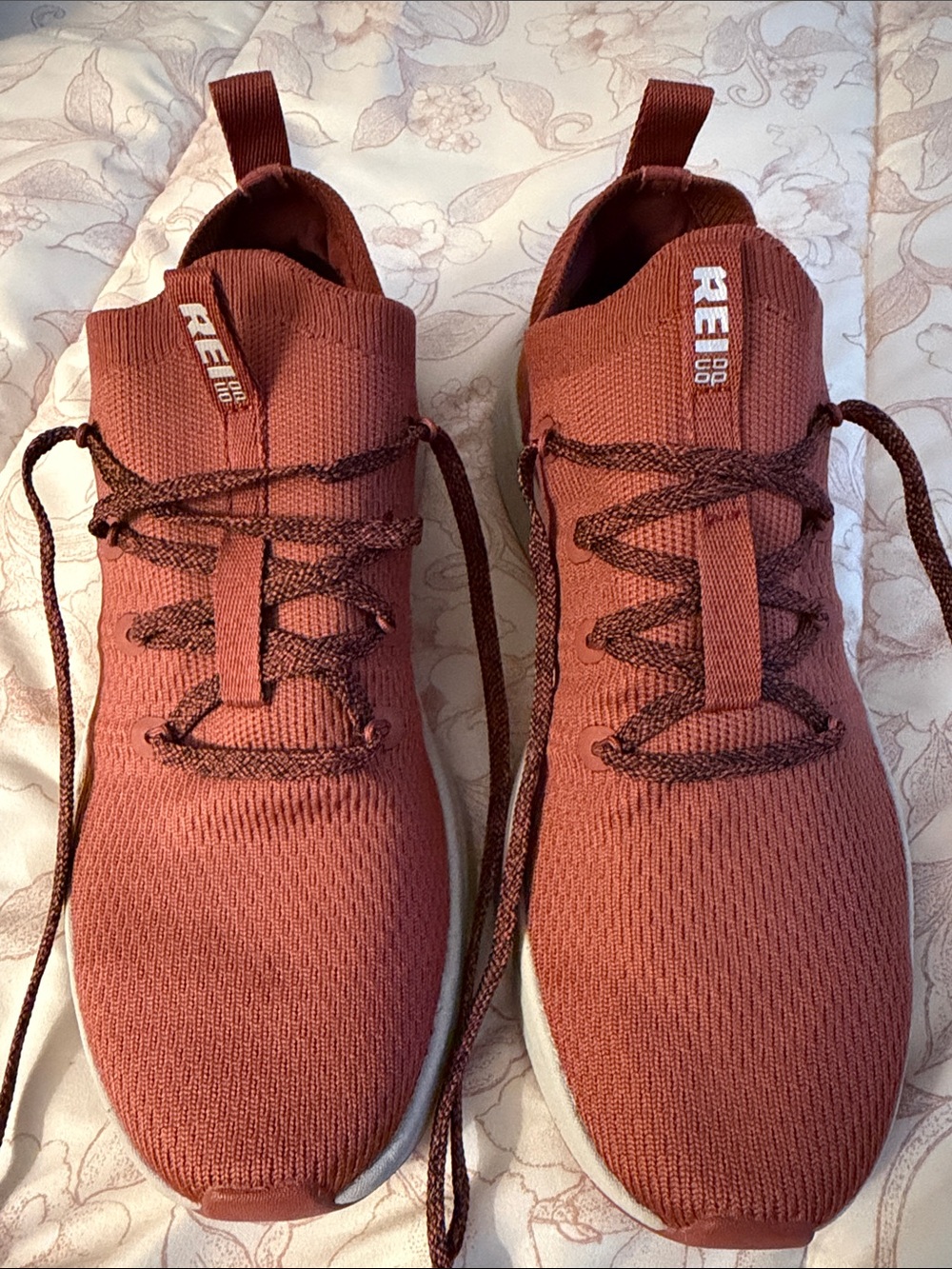 REI Knit Lace-Up Women's Sneakers in Rust